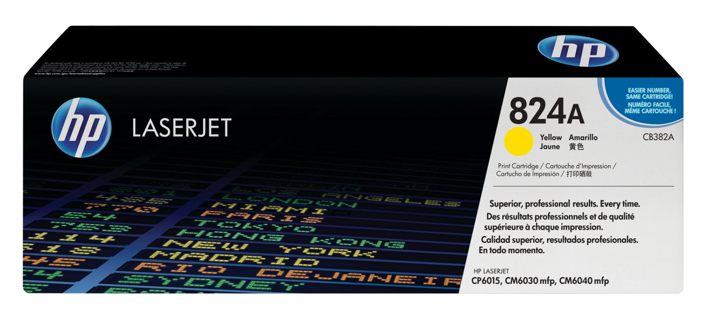 HP CB382A/824A Yellow Toner Cartridge (21K pages)