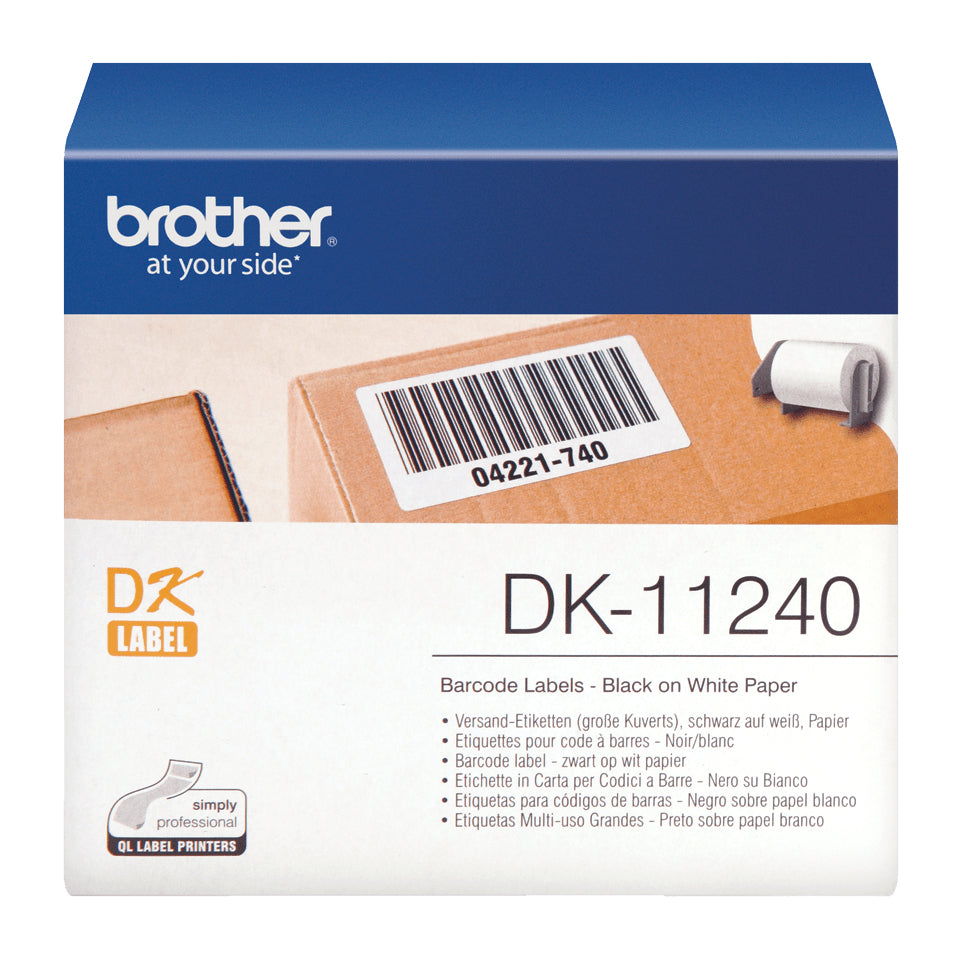 Brother DK-11240 DirectLabel Etikettes white 102mm x 51mm 600 for Brother QL 12-102mm Labels