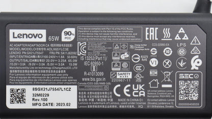 Lenovo 5A11J62092 power adapter/inverter Indoor 65 W Black Charger