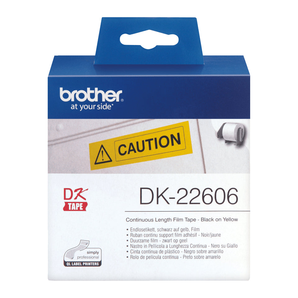 Brother DK-22606 DirectLabel Etikettes yellow 62mm x 15,24m for Brother P-Touch Labels