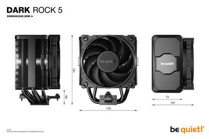 be quiet! DARK ROCK 5 Processor Air cooler 12 cm Black 1 pc(s) Cooling