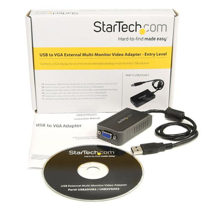 StarTech.com USB 2.0 to VGA Adapter, USB to VGA Monitor Converter for Windows Hub