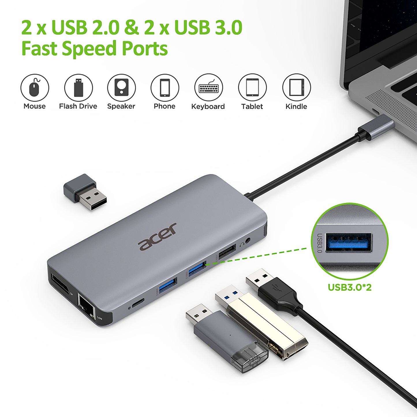 Acer 12in1 Type Hub USB-C Docking Station