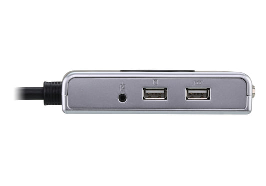 ATEN 2-Port USB DVI/Audio Cable KVM Switch with Remote Port Selector