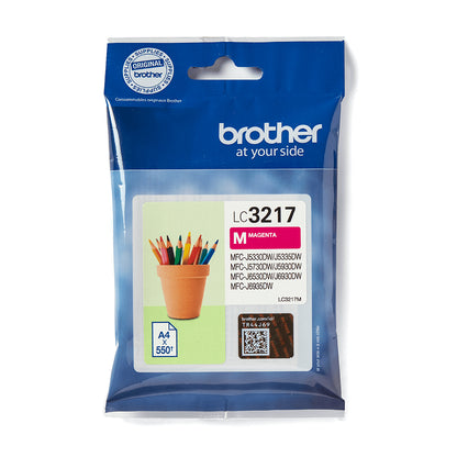 Brother LC-3217M Magenta Ink Cartridge (550 pages, Brother MFC-J 5330)