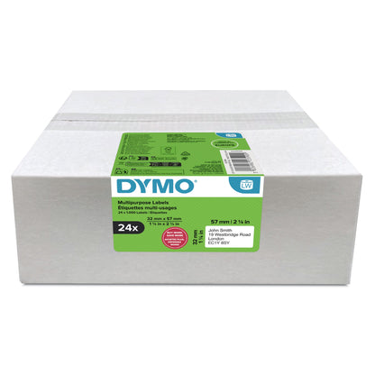 DYMO Authentic LabelWriter Multi-Purpose Labels | 32mm x 57mm | 24 Rolls of 1,000
