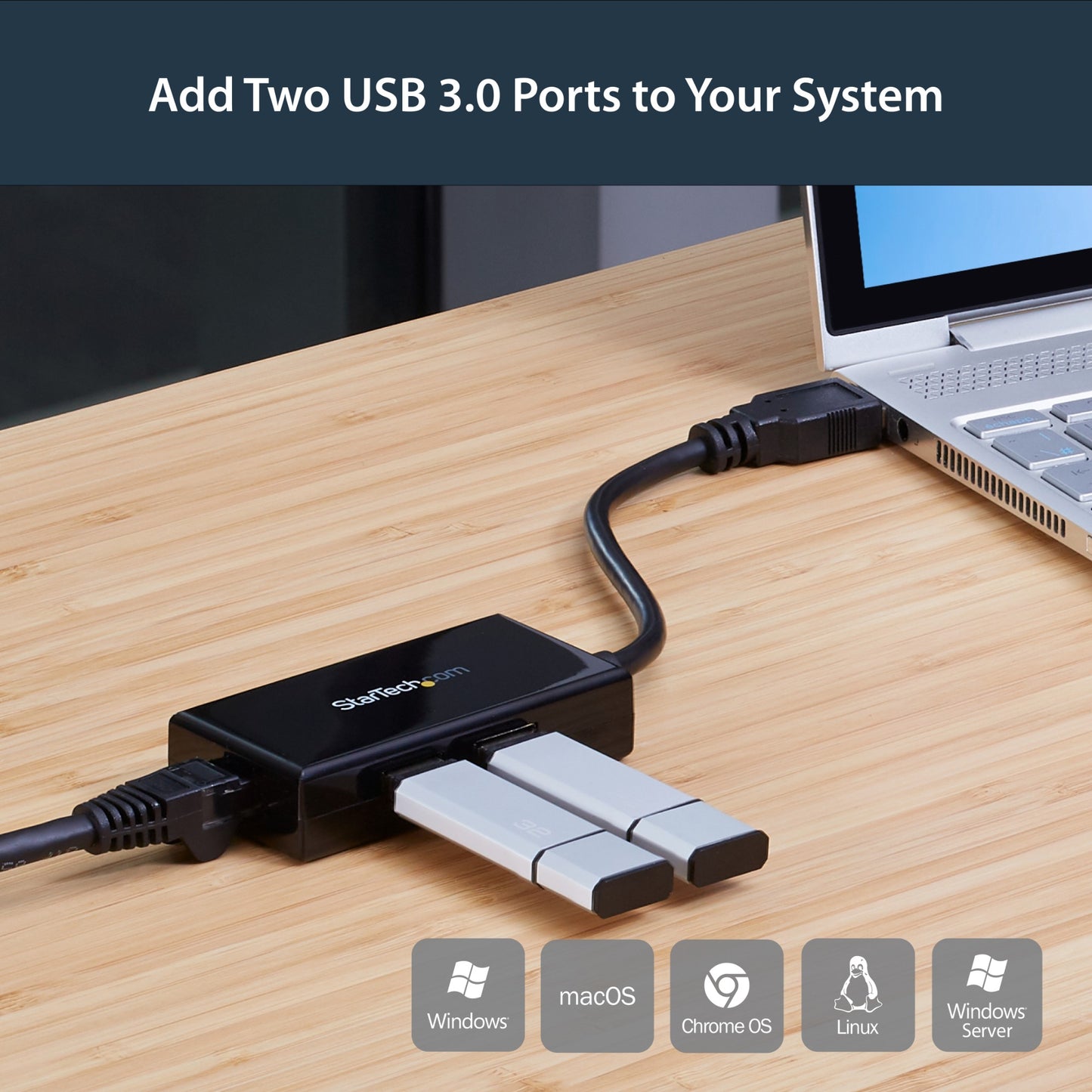 StarTech.com USB to Ethernet Adapter, USB 3.0 to 10/100/1000 Gigabit Ethernet LAN