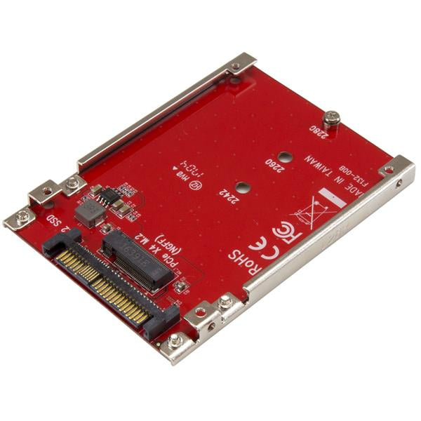 StarTech.com M.2 to U.2 Adapter - For M.2 PCIe NVMe SSDs - PCIe M.2 Drive to 2.5" Hub