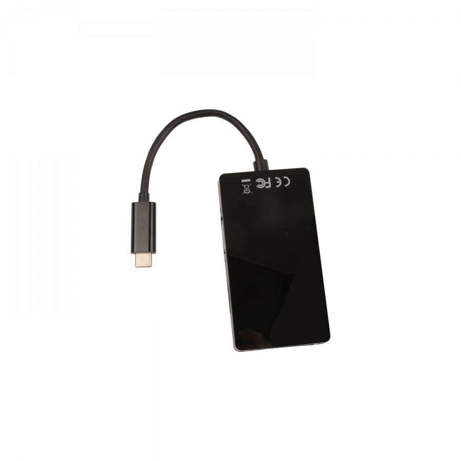 V7 V7UC-VGADVIHDMI-BLK USB graphics adapter 3840 x 2160 pixels Black Hub