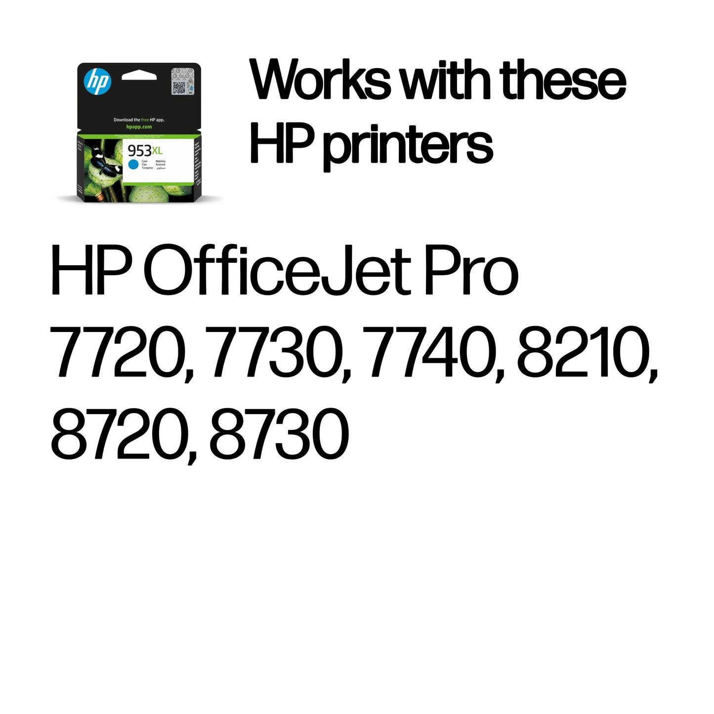 HP F6U16AE/953XL Cyan Ink Cartridge (1.45K pages)
