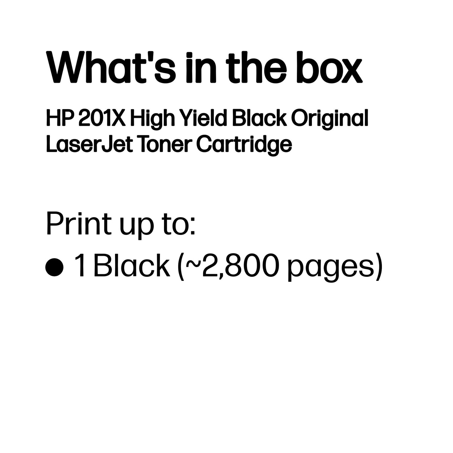 HP CF400X/201X Black Toner Cartridge (2.8K pages, HP Pro M 252)