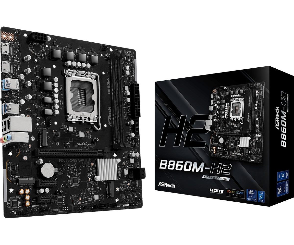 Asrock B860M-H2 Intel B860 LGA 1851 (Socket V1) micro ATX Motherboard