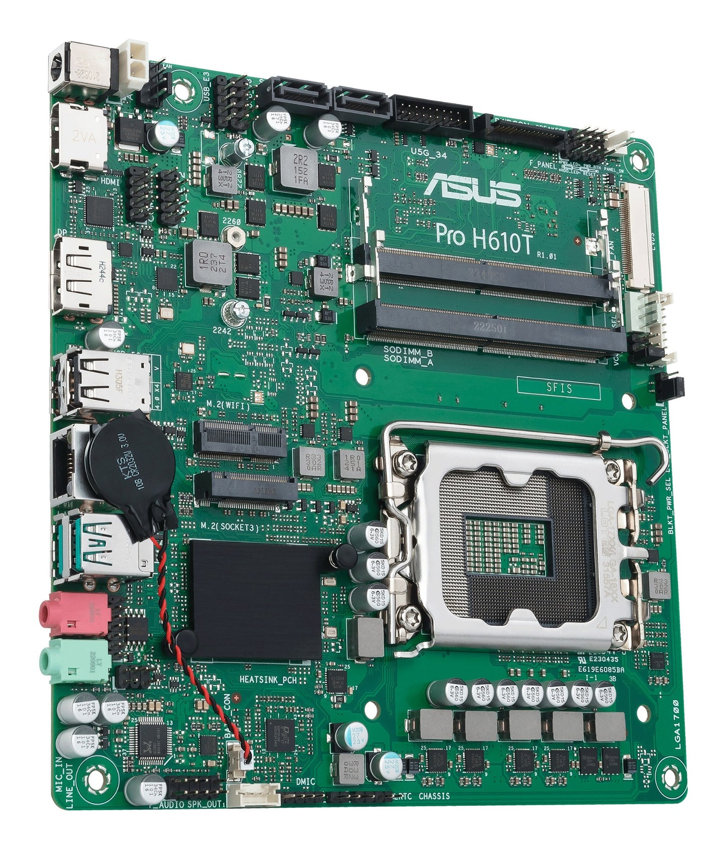 ASUS PRO H610T-CSM Intel H610 LGA 1700 Thin Mini ITX Motherboard