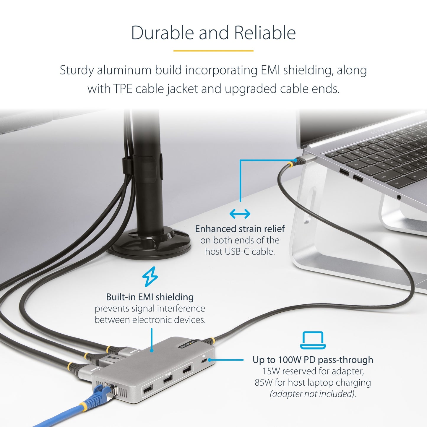 StarTech.com Monitor Multiport Adapter USB-C Docking Station 100W