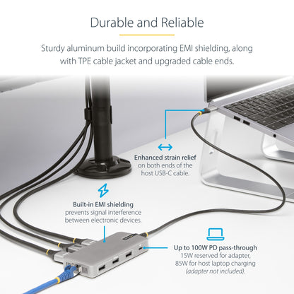 StarTech.com Monitor Multiport Adapter USB-C Docking Station 100W