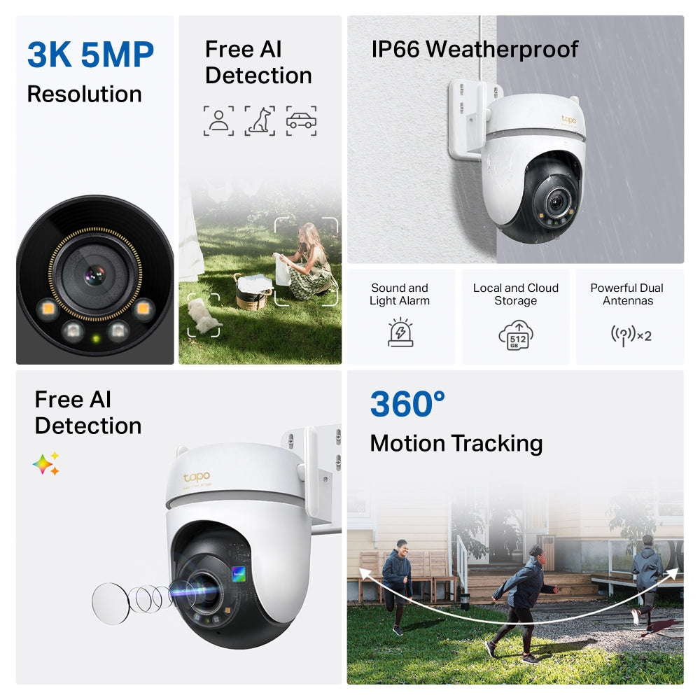TP-LINK Tapo TC43(EU) V2 Spherical IP security camera Indoor & outdoor 2880 x 1620