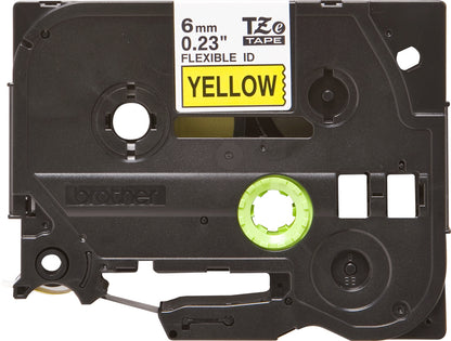 Brother TZE-FX611 DirectLabel black on yellow Laminat 6mm x 8m for Brother P-Touch Labels