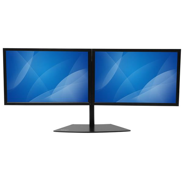 StarTech.com Dual-Monitor Stand - Horizontal - Black - For up to 24" (17.6lb/8kg) Mount