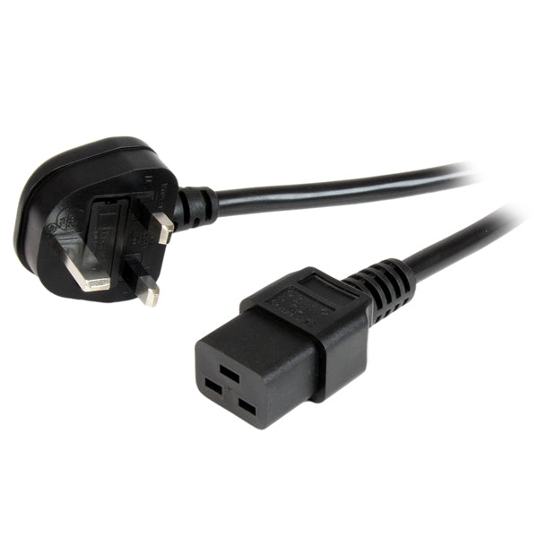 StarTech.com 6ft (2m) UK Computer Power Cable, 16AWG, BS 1363 to C19, 13A 250V