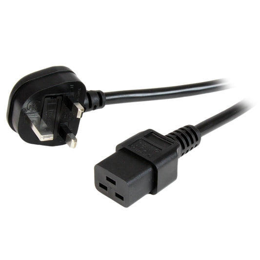 StarTech.com 6ft (2m) UK Computer Power Cable, 16AWG, BS 1363 to C19, 13A 250V