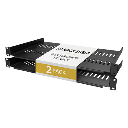 StarTech.com 2-Pack 1U Server Rack Shelf, Vented Rackmount Cantilever Tray for 19"