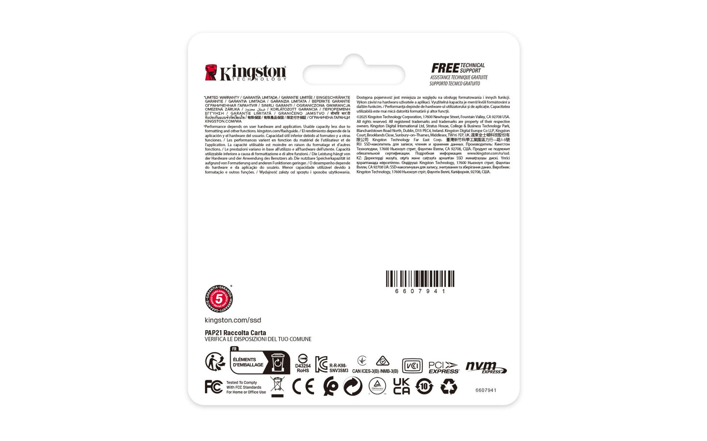 Kingston Technology SNV3SM3/500G 500GB M.2 NVMe PCIe Gen4 SSD