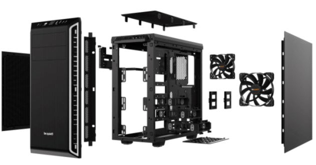 be quiet! Pure Base 600 Midi Tower Black, Silver PC Case