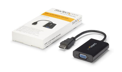 StarTech.com HDMI to VGA Video Adapter Converter with Audio for Desktop PC / Laptop Cable