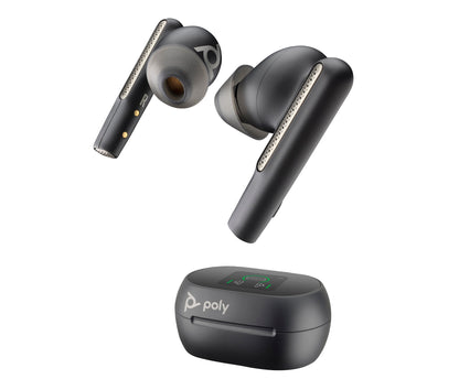 HP Poly Voyager Free 60+M UC Carbon Black Earbuds +BT700 USB-C Adapter +Touchscreen Headset