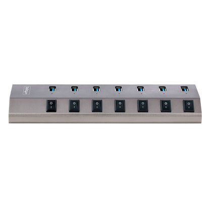 StarTech.com 7 Port Self-Powered USB C Hub with Individual On/Off Switches, USB 3.0