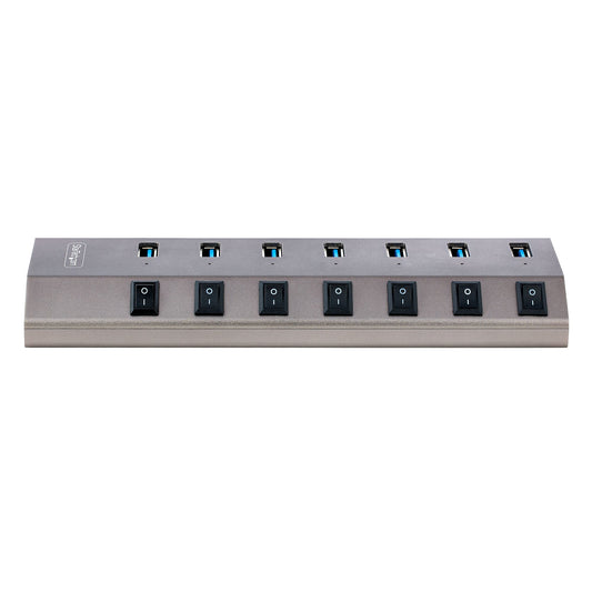 StarTech.com 7 Port Self-Powered USB C Hub with Individual On/Off Switches, USB 3.0