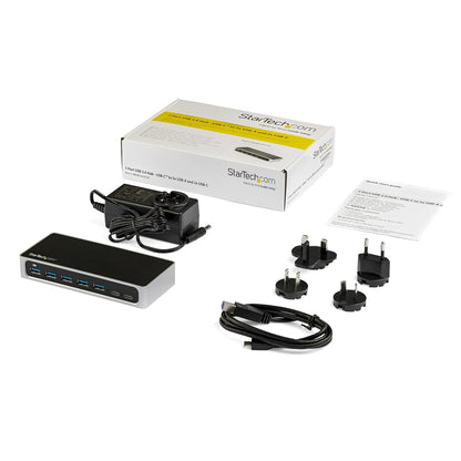 StarTech.com 7 Port USB C Hub with Fast Charge Port - USB-C to 5x USB-A 2x USB-C