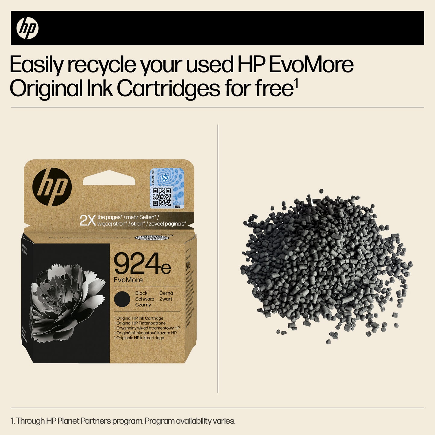 HP 4K0V0NE/924E Black Ink Cartridge (1K pages)