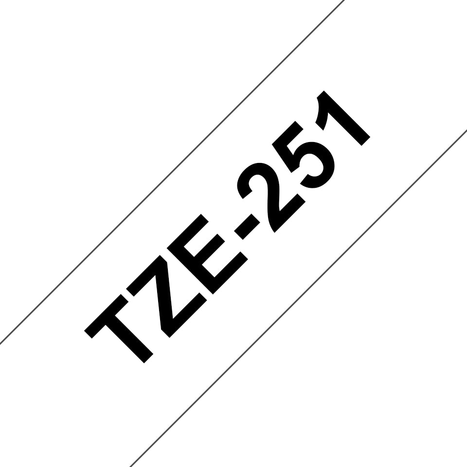 Brother TZE-251 DirectLabel black on white Laminat 24mm x 8m for Brother P-Touch TZ Labels