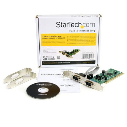 StarTech.com 2 Port PCI RS422/485 Serial Adapter Card with 161050 UART - TAA Hub