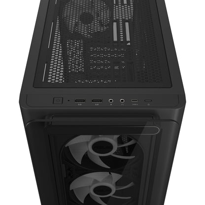 ASUS A23 PLUS TG ARGB BLACK Micro Tower PC Case