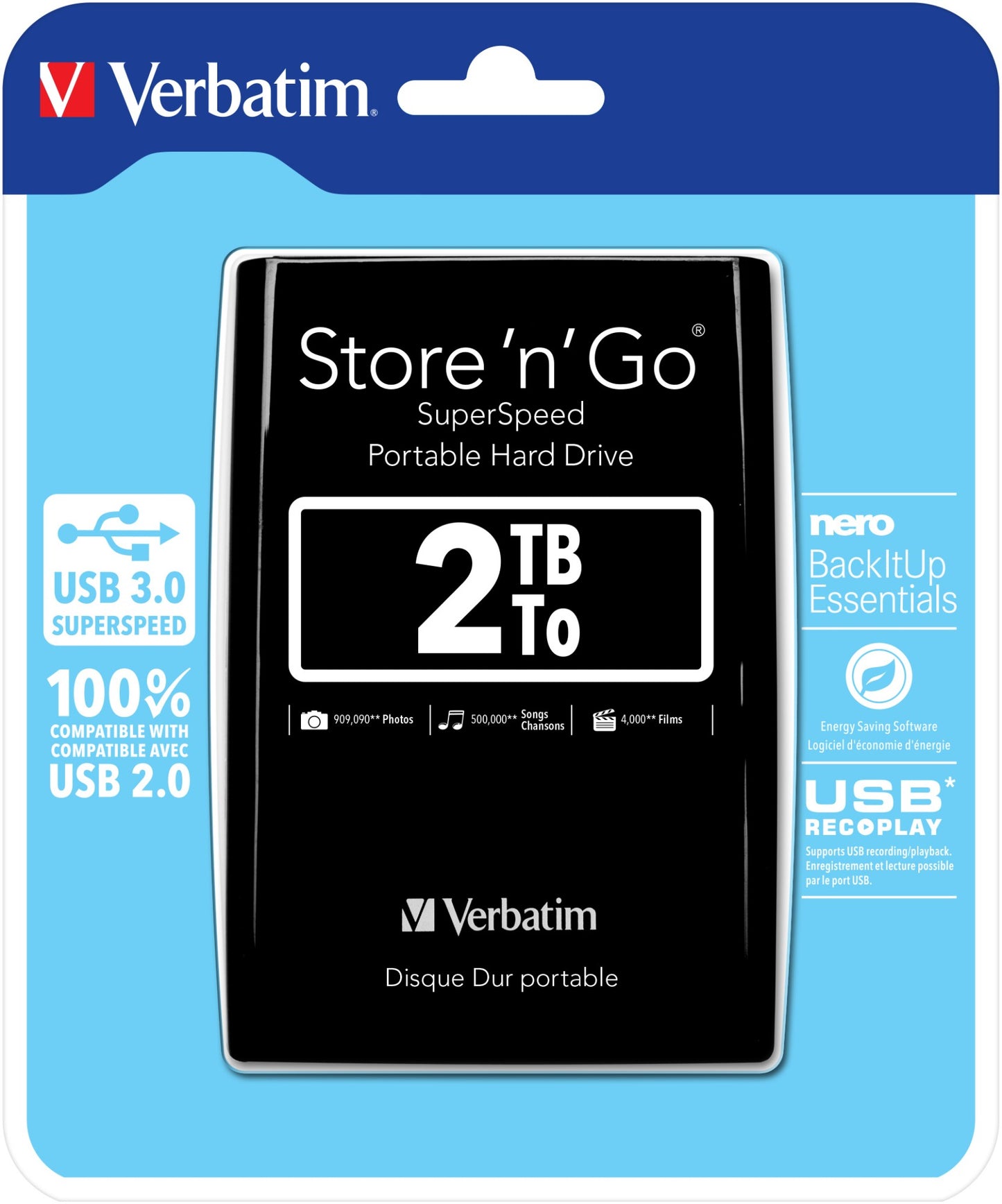 Verbatim Black 2TB HDD (53177)
