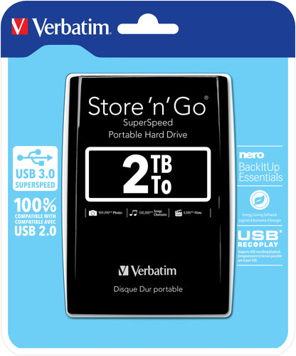 Verbatim Black 2TB HDD (53177)