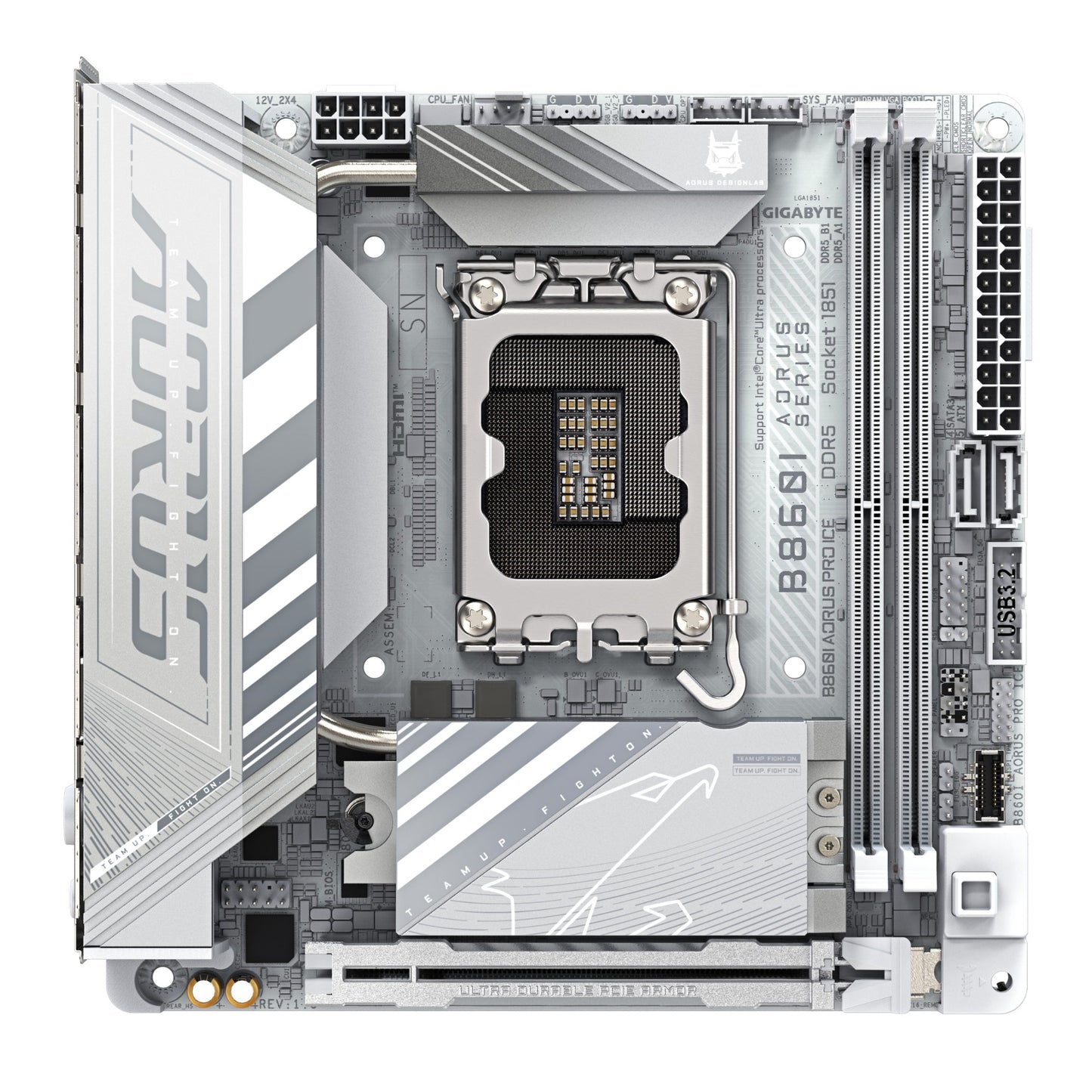 Gigabyte B860I AORUS PRO ICE Motherboard - Intel Core Ultra Series CPUs, 8+1+2+1