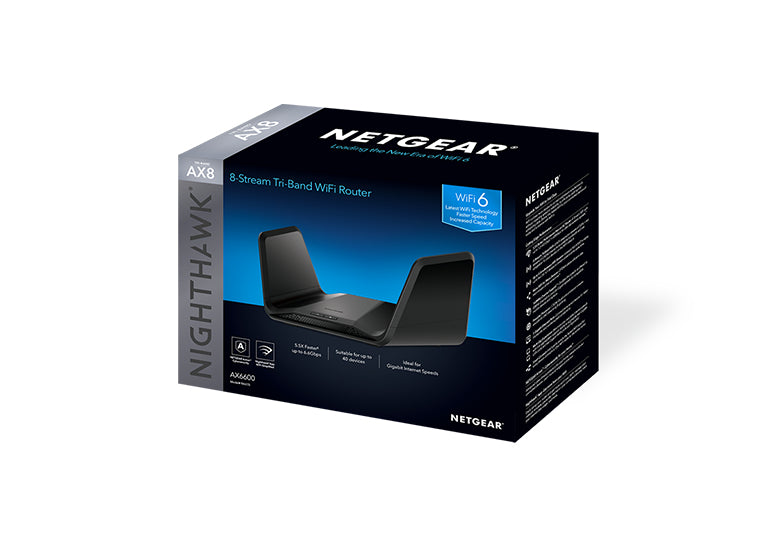 Netgear Nighthawk Tri-Band AX8 8-Stream AX6600 WiFi 6 Router (RAX70) WiFi 6