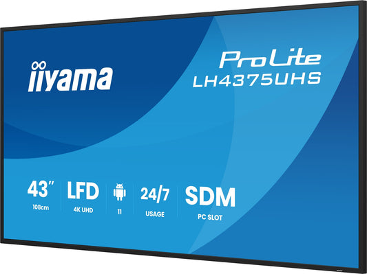 iiyama LH4375UHS-B2AG Signage Display Digital signage flat panel 42.5" 4K UHD IPS Monitor