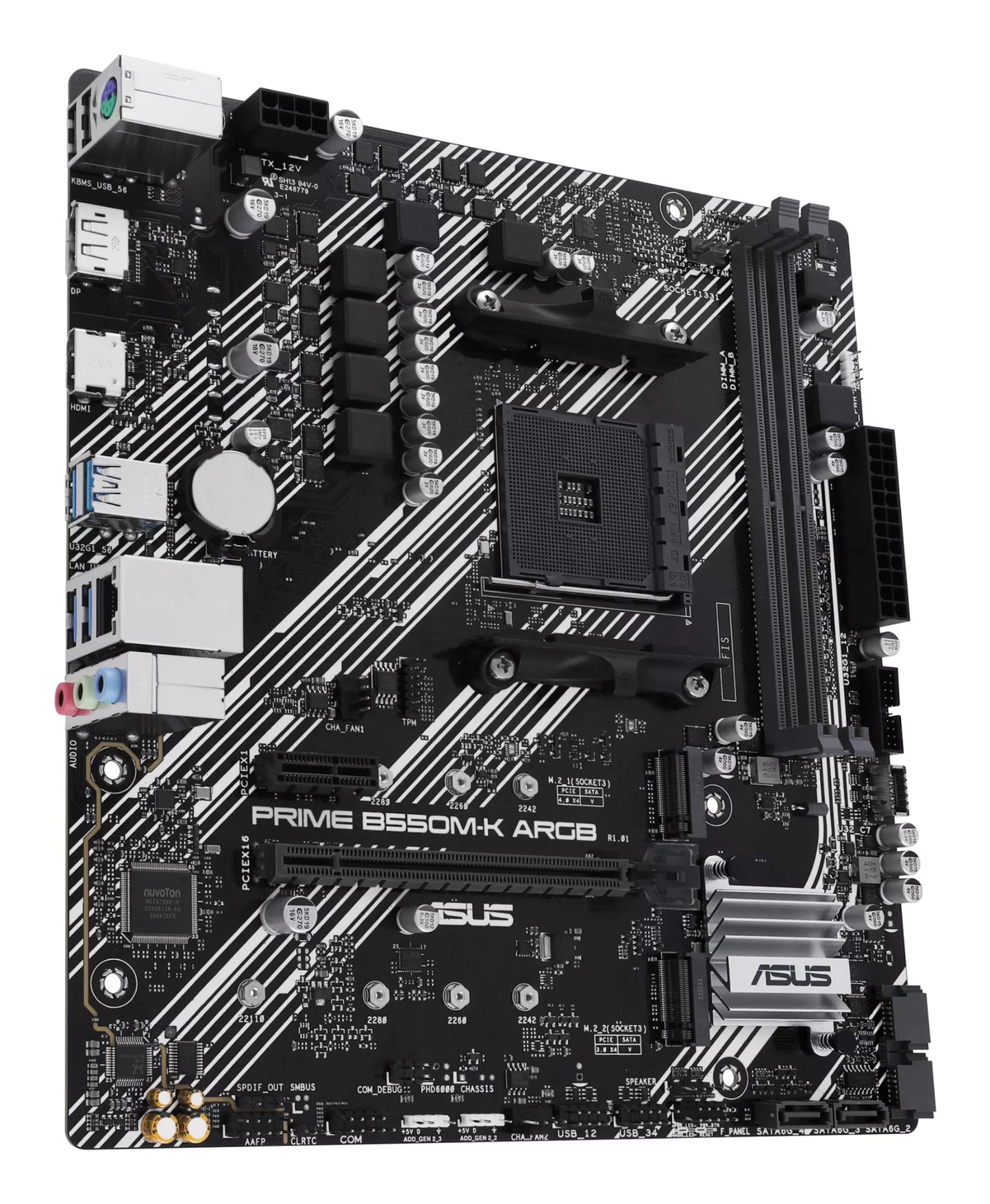 ASUS PRIME B550M-K ARGB AMD B550 Socket AM4 micro ATX Motherboard