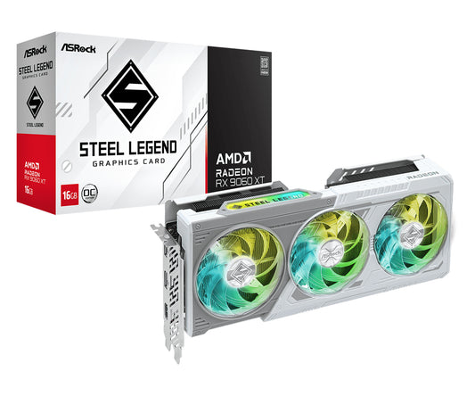 Asrock AMD Radeon RX 9060 XT Steel Legend 16GB OC GDDR6 Hub