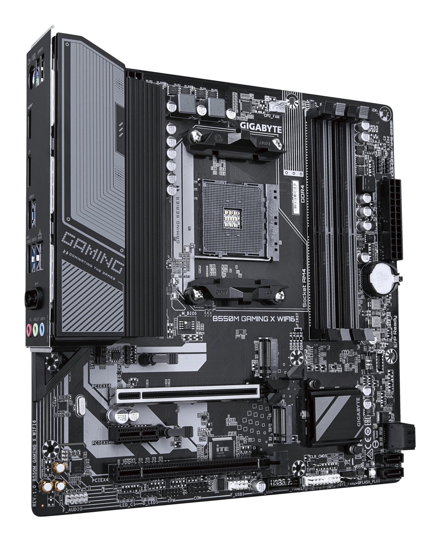 Gigabyte B550M GAMING X WIFI6 Motherboard - AMD Ryzen 5000 CPUs, 5+3 Phases VRM, up