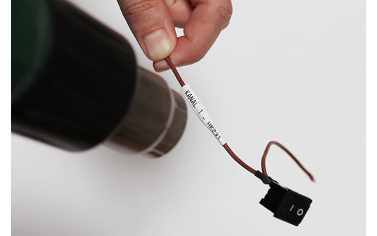 Brother HSE-261E Heat Shrink Tubes black on white 31mm x 1,5m for Brother P-Touch TZ Labels