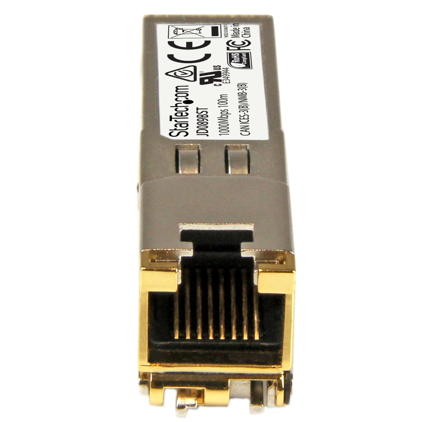 StarTech.com HPE JD089B Compatible SFP Module - 1000BASE-T - SFP to RJ45 Cat6/Cat5e - 1GE Gigabit Ethernet SFP - RJ-45 100m - HPE 5820AF, 12500, 5500 Networking