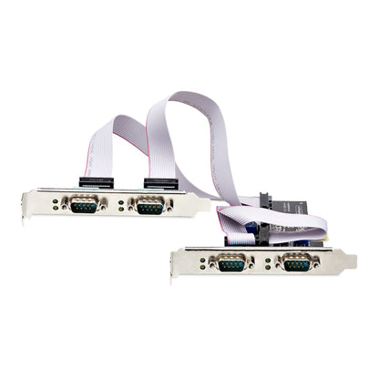 StarTech.com 4-Port Serial PCIe Card, Quad-Port PCI Express to RS232/RS422/RS485 Hub