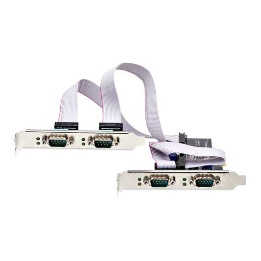 StarTech.com 4-Port Serial PCIe Card, Quad-Port PCI Express to RS232/RS422/RS485 Hub