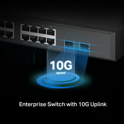 TP-LINK Omada 16-Port 2.5G and 2-Port 10GE SFP+ L2+ Switch PoE
