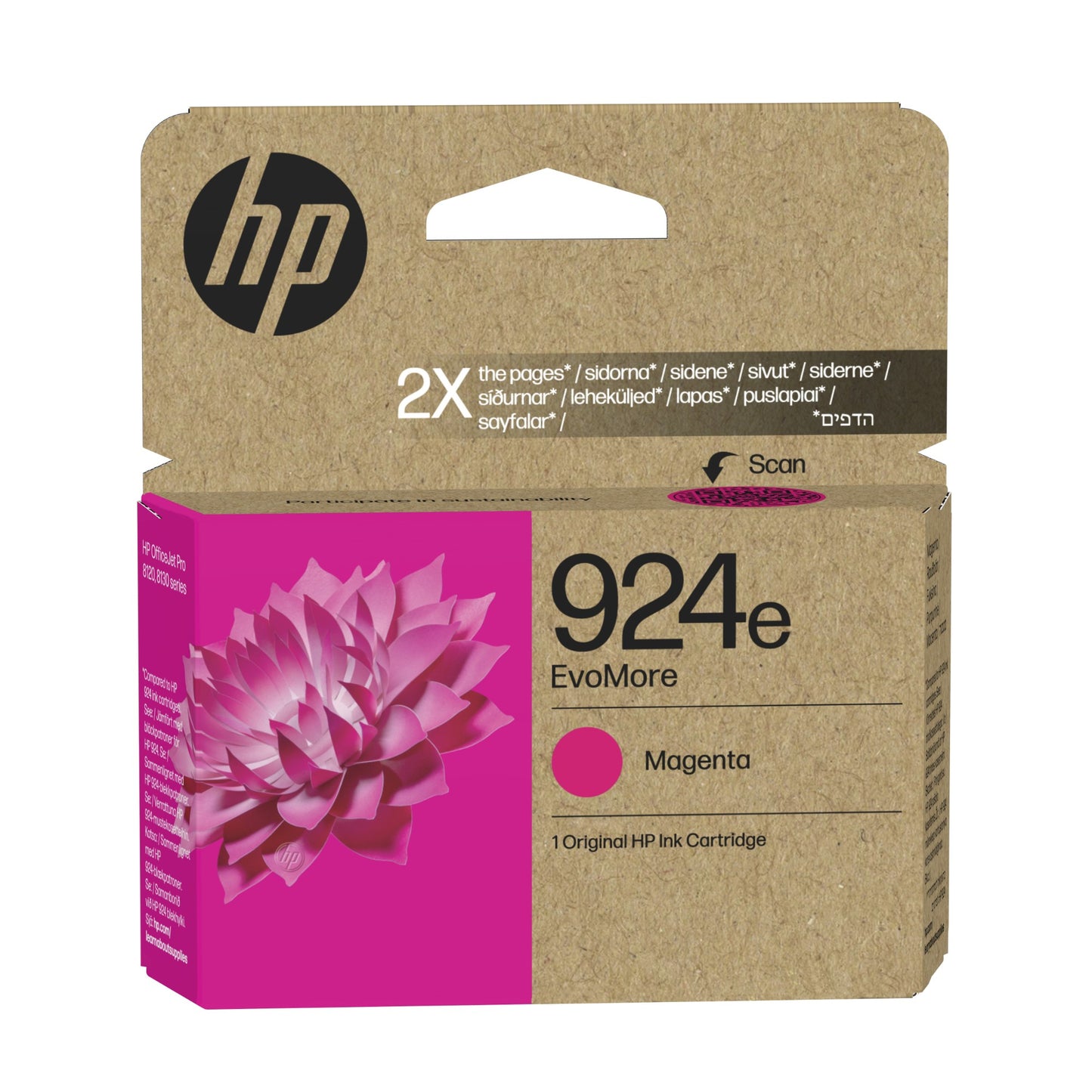HP 4K0U8NE/924E Magenta Ink Cartridge (800 pages)